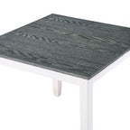 FOA3388T-5PK 5 pc Hokku designs milly ellis white and gray finish wood 36" square dining table set