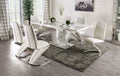 FOA3742T-7PC 7 pc Latitude run grahame zain white high gloss finish wood dining table set