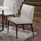 FOA3799T-7PC 7 pc Canora grey alisha black and white finish mid century modern dining table set