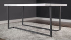 FOA3799T-7PC 7 pc Canora grey alisha black and white finish mid century modern dining table set