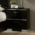 FOA7039N Red barrell studio lidya carlie high gloss black finish wood modern nightstand