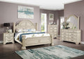 FOA7144WH 4 pc Canora grey ortiz pamphilos elegant style antique white finish wood queen bedroom set
