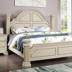FOA7144WH 4 pc Canora grey ortiz pamphilos elegant style antique white finish wood queen bedroom set
