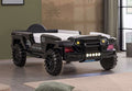 FOA7724BK Hokku designs randlar black jeep 4 X 4 off road SUV design twin size kids bed w/ LED lights and sounds