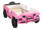 FOA7724PK Hokku designs randlar pink jeep 4 X 4 off road SUV design twin size kids bed w/ LED lights and sounds