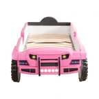 FOA7724PK Hokku designs randlar pink jeep 4 X 4 off road SUV design twin size kids bed w/ LED lights and sounds