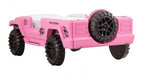 FOA7724PK Hokku designs randlar pink jeep 4 X 4 off road SUV design twin size kids bed w/ LED lights and sounds