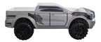 FOA7725GY Hokku designs roverton Grey off road racing truck style jeep design twin size kids bed w/ LED lights