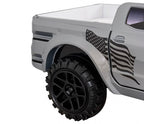 FOA7725GY Hokku designs roverton Grey off road racing truck style jeep design twin size kids bed w/ LED lights