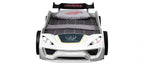 FOA7731WH Pacefinder white racing car style design twin size kids bed w/ LED lights