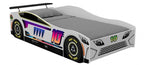 FOA7739WH Karsten white racing car style design twin size kids bed