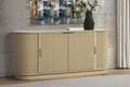 Best Master HL102 Stanford light oak finish wood buffet server sideboard cabinet reeded front doors