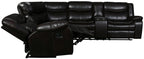 Global United 6967BR-3PC 3 pc Red barrel studio quincy brown leather aire reclining sectional sofa set