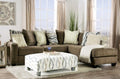 SM5155 2 pc Hokku designs kempston brown textured patterned fabric sectional sofa with chaise