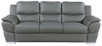 Global United 4572GR-2PC 2 pc Latitude run huckleberry modern style grey genuine leather sofa and love seat set