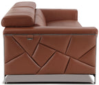 Global United 903CM-2PC 2 pc Orren ellis luigi camel italian leather sofa and love seat set