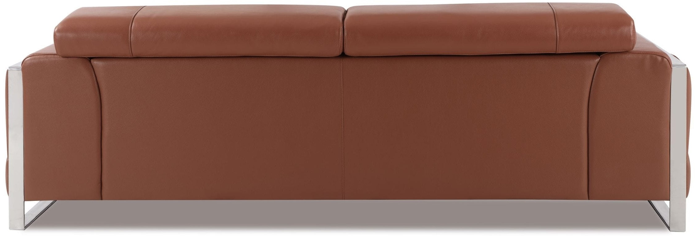 Global United 903CM-2PC 2 pc Orren ellis luigi camel italian leather sofa and love seat set