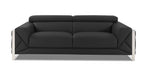 Global United 903BL-2PC 2 pc Orren ellis luigi black italian leather sofa and love seat set