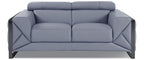 Global United 903LT-BLUE-2PC 2 pc Orren ellis luigi light blue italian leather sofa and love seat set