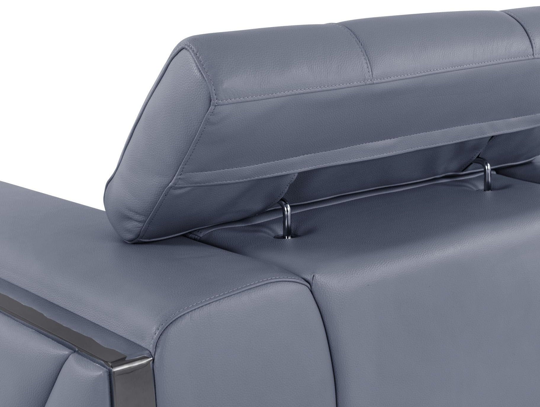 Global United 903LT-BLUE-2PC 2 pc Orren ellis luigi light blue italian leather sofa and love seat set