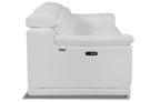 Global United 9762WH-2PC 2 pc DivanItalia white italian leather power reclining sofa and love seat adjustable headrests