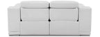 Global United 9762WH-2PC 2 pc DivanItalia white italian leather power reclining sofa and love seat adjustable headrests