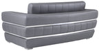 Global United 904GY-2PC 2 pc Orren ellis monza gray italian leather sofa and love seat set