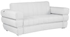 Global United 904WH-2PC 2 pc Orren ellis monza white italian leather sofa and love seat set