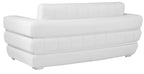 Global United 904WH-2PC 2 pc Orren ellis monza white italian leather sofa and love seat set