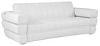 Global United 904WH-2PC 2 pc Orren ellis monza white italian leather sofa and love seat set