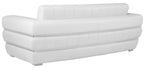 Global United 904WH-2PC 2 pc Orren ellis monza white italian leather sofa and love seat set