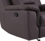 Global United 9408BR-2PC 2 pc Nova brown leather gel sofa and love seat with recliner ends