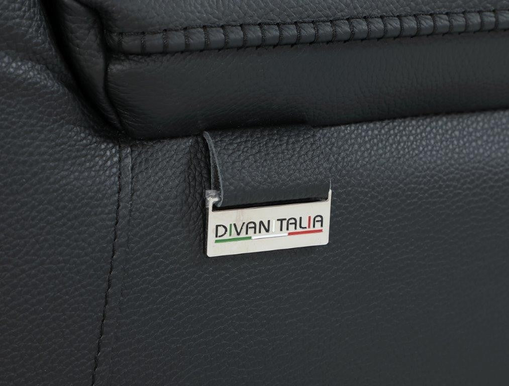 Global United 9762BK-5PC 5 pc DivanItalia black italian leather power reclining sectional sofa adjustable headrests