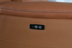 Global United 9762CM-6PC 6 pc DivanItalia camel italian leather power reclining sectional sofa adjustable headrests