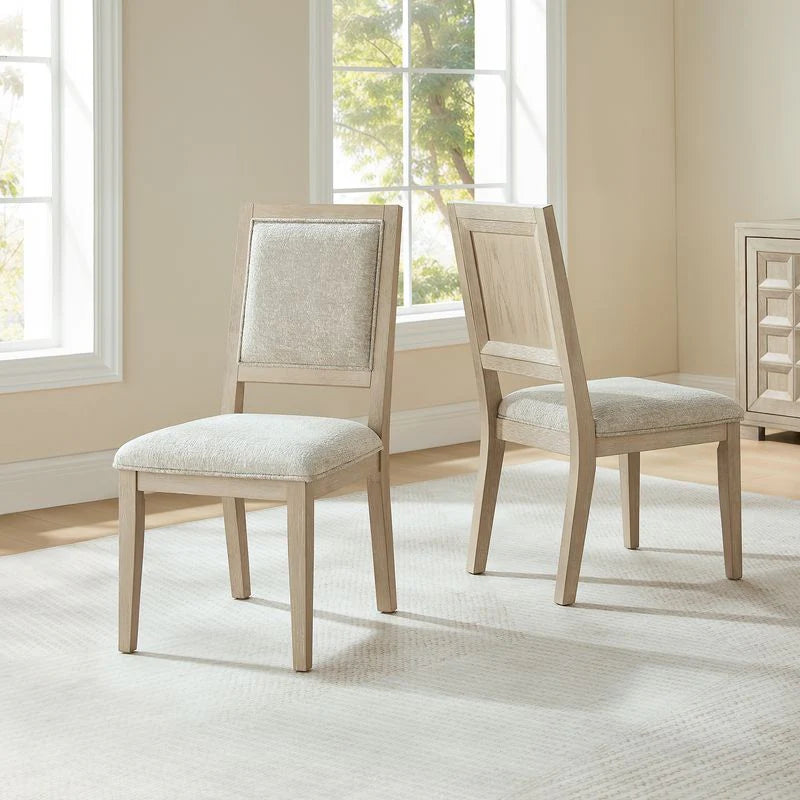 VH-8500-7PC 7 pc Lindsay natural finish wood farmhouse modern style dining table set
