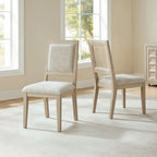 VH-8500-7PC 7 pc Lindsay natural finish wood farmhouse modern style dining table set