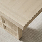 VH-8500-7PC 7 pc Lindsay natural finish wood farmhouse modern style dining table set