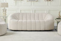 Acme LV00229 Everly quinn osmash white teddy sherpa fabric pappasan style full foam sofa