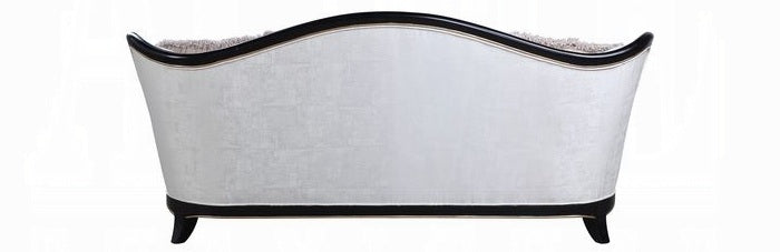 Acme LV00251-52 2 pc Astoria grand ullrich nurmive beige fabric wood trim cabriole style sofa and love seat set