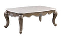 Acme LV00302 Astoria grand welton elozzol antique bronze finish wood marble top coffee table