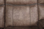 Acme LV00397 3 pc Red barrel studio dollum 2 tone chocolate velvet fabric sectional sofa with recliners and drink console