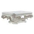 Acme LV00800 Astoria grand Vanaheim antique white finish wood french inspired coffee table with ornate accents