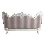 Acme LV00803 Astoria grand Vanaheim antique white finish wood french inspired sofa with ornate accents