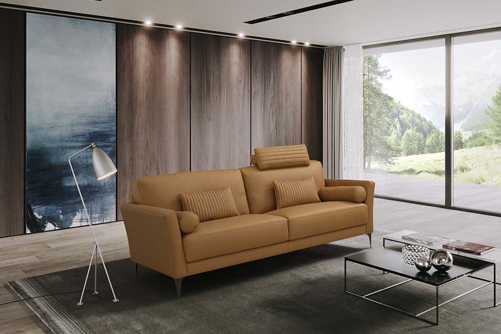 Acme LV00944 Skyline decor tussio Mi Place modern saddle color top grain leather love seat