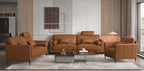 Acme LV00943-44 2 pc set Skyline decor tussio Mi Place modern saddle color top grain leather sofa and love seat