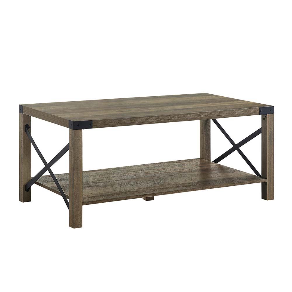 Acme LV01001 Millwood pines lolotoe Abiram rustic oak finish wood coffee table