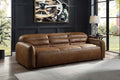 Acme LV01020 17 stories diep rafer cocoa top grain leather sofa with rolled backs and arms