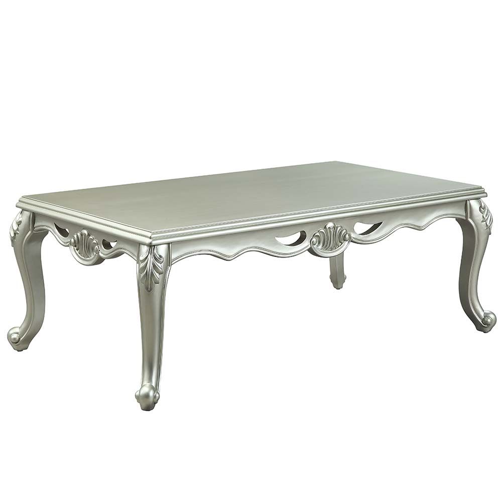 Acme LV01120  Rosdorf park qunsia champagne finish wood carved accents coffee table