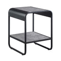 Acme LV01146 Latitude run Raziela concrete grey and black finish metal industrial end table