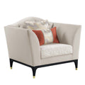 Acme LV01157  Rosdorf park tayden beige velvet fabric black finish wood accent chair